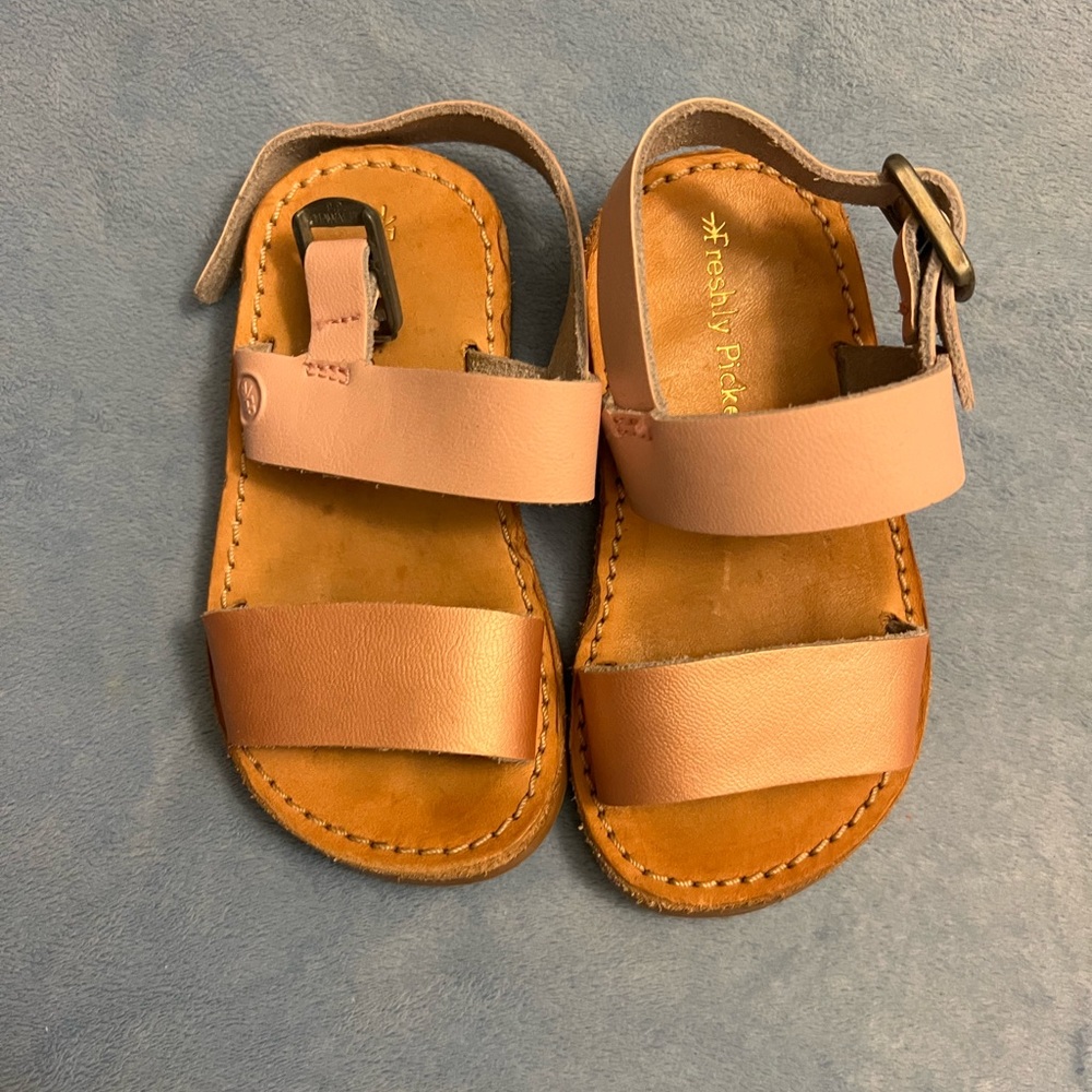 Freshly picked light pink and rose gold sandals